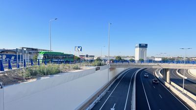 Abre al tráfico la nueva rotonda elevada para acceder a Leganés Tecnológico