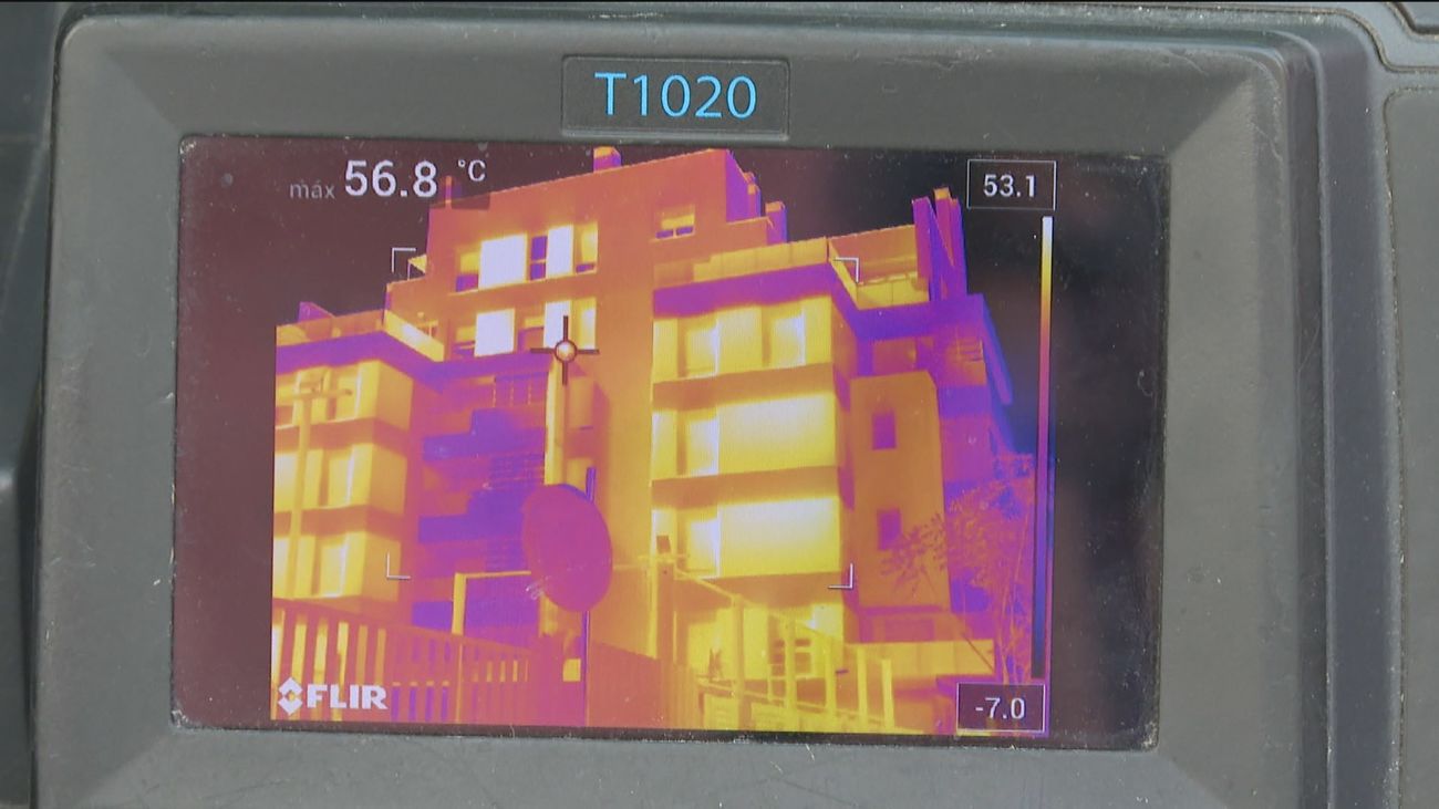Las fachadas de los edificios en Madrid superan los 56 grados por la ola de calor