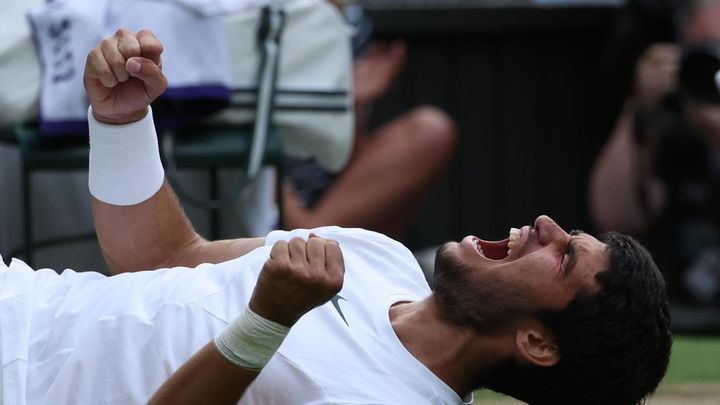 Alcaraz, tras ganar su primer Wimbledon / EFE