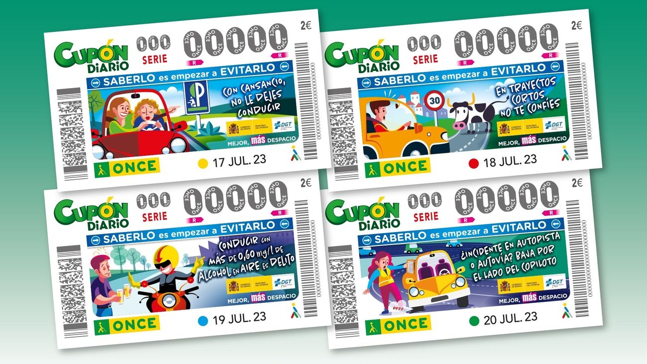 La ONCE emite 20 millones de cupones con consejos de la DGT