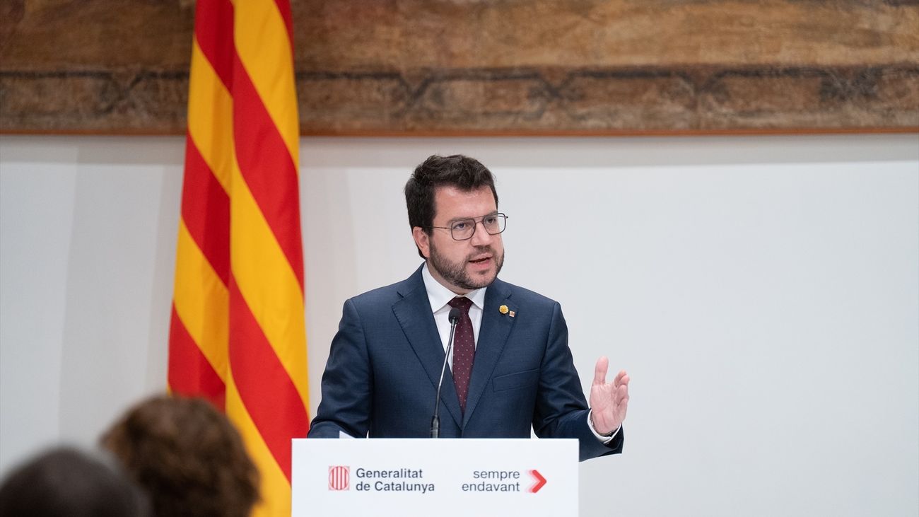 El presidente de la Generalitat, Pere Aragonès,