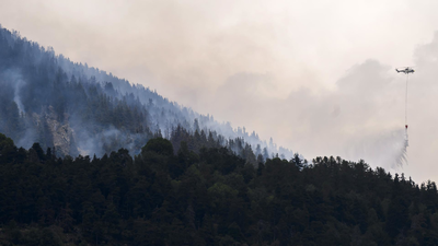 Incendio en los Alpes suizos: 100 hectáreas calcinadas y 205 evacuados