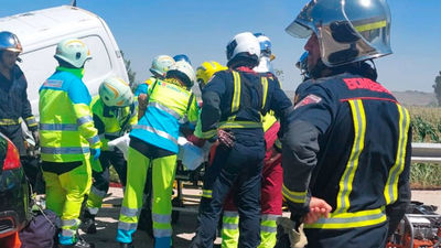 Dos heridos al chocar frontalmente dos vehículos en la M-307 en Ciempozuelos