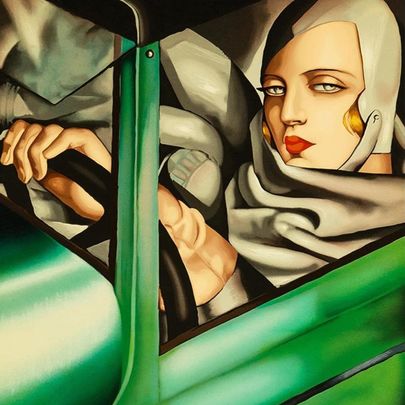 'Autorretrato en un bugatti verde de Tamara de Lempicka / LEMPICKA