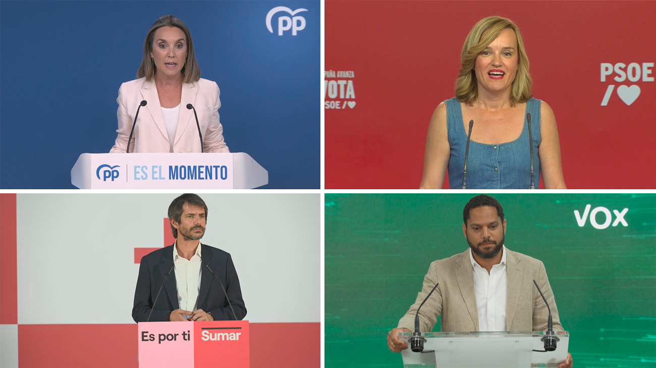 Primeras reacciones de los partidos a las encuestas electorales