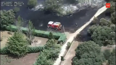 Controlado un incendio cerca de una zona residencial de Cabanillas de la Sierra