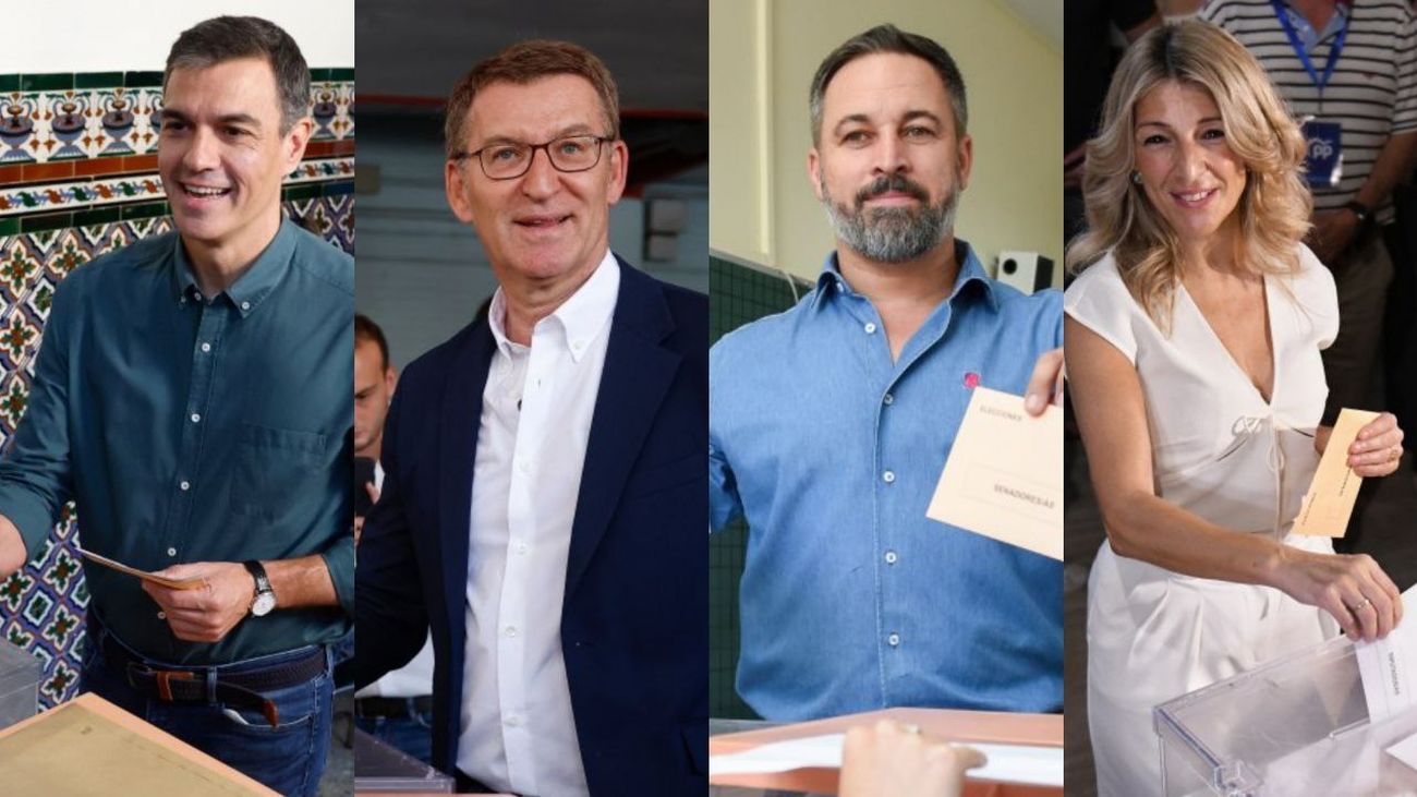 Los líderes políticos acuden a votar el 23J