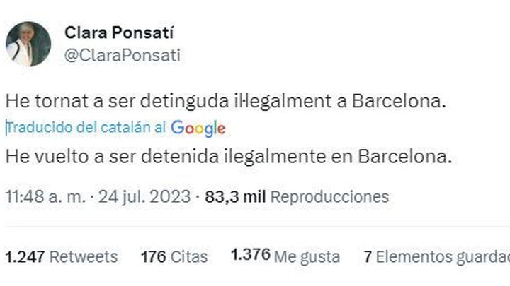 Clara Ponsatí / @ClaraPonsatí