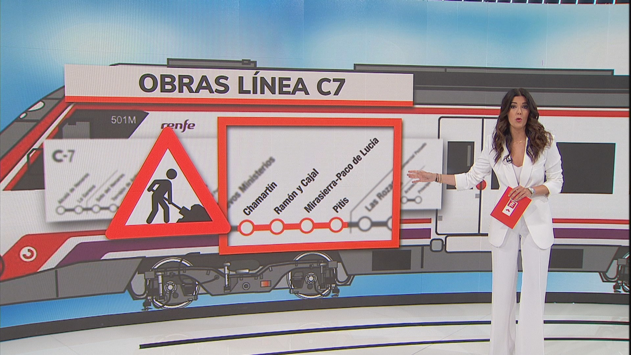 La línea C7 de Cercanías, afectada por las obras entre las estaciones de Chamartín y Pitis