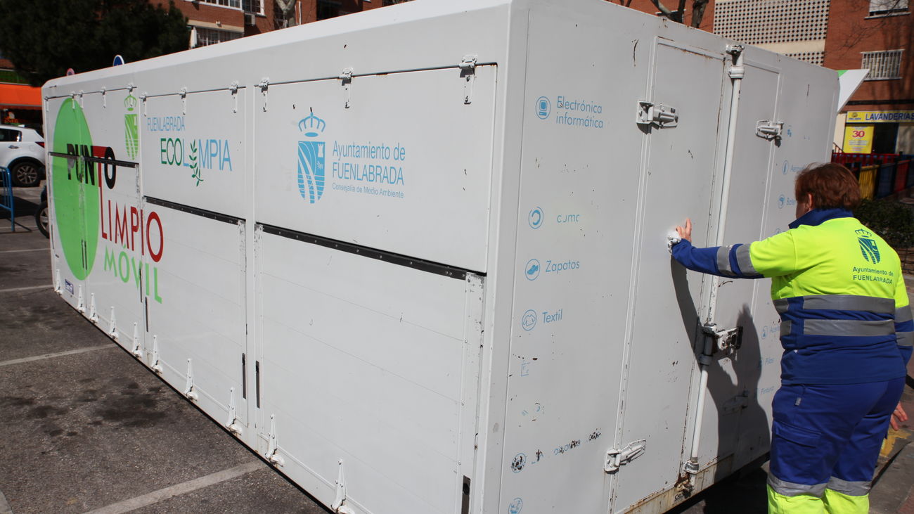 Cambios en la ubicación de los puntos limpios móviles de Fuenlabrada
