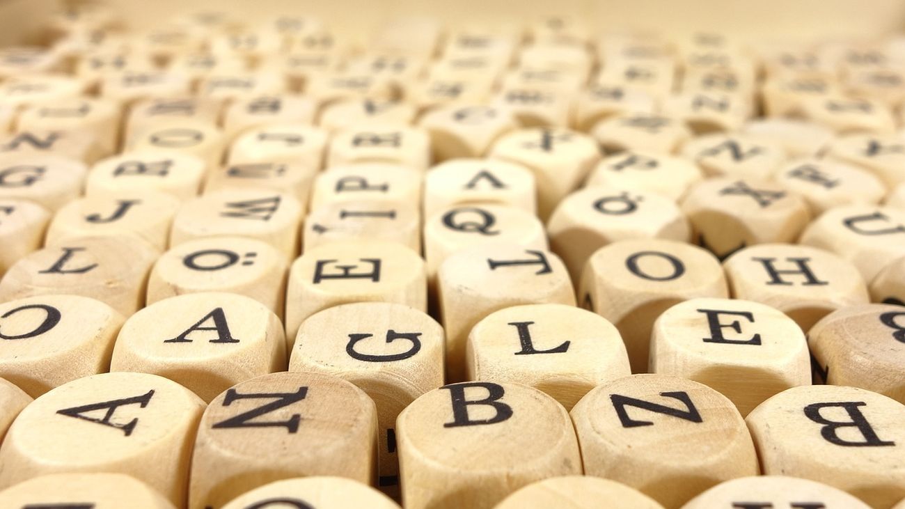 Cubos con letras