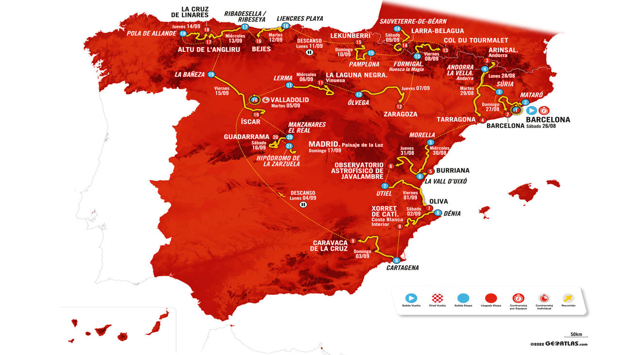 Recorrido de La Vuelta 2023