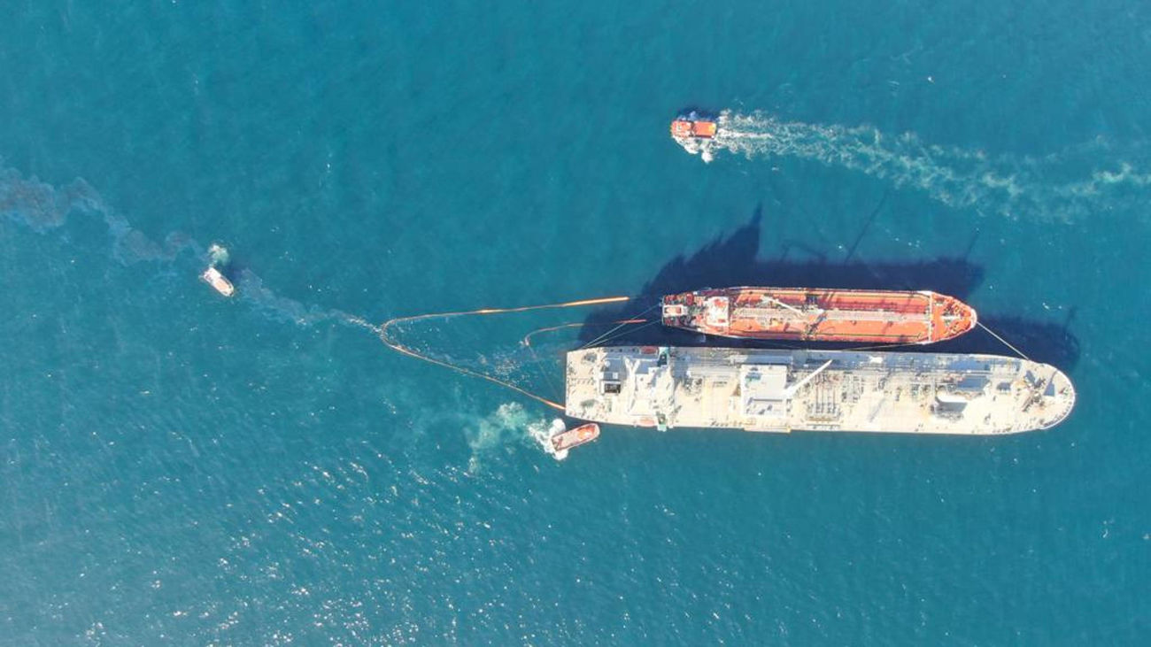 Embarcaciones involucradas en el vertido de fuel en la Bahía de Gibraltar