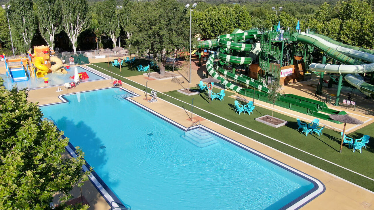 Así es el camping de El Escorial, que cuenta hasta con parque acuático