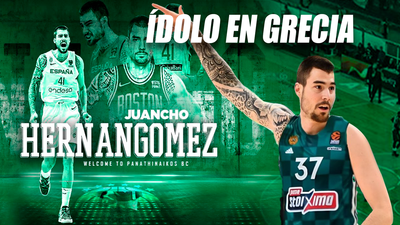 Juancho Hernángomez, recibido como un héroe en el Panathinaikos