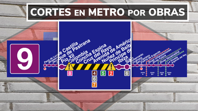 A partir de este sábado, la línea 9 de Metro no circulará entre Colombia y Príncipe de Vergara