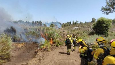Estabilizado el incendio de Valencia de Alcántara, cuya superficie afectada asciende a 410 hectáreas