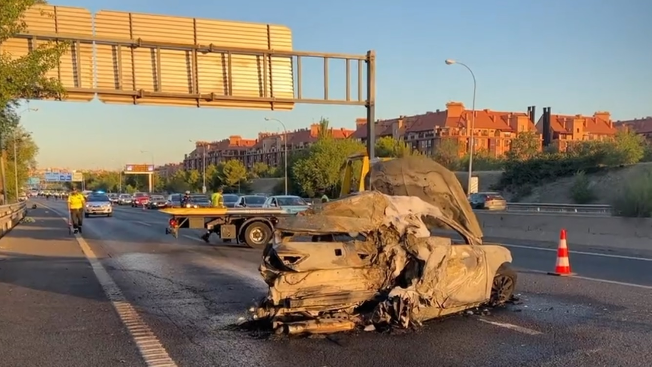 Dos heridos, uno de ellos de gravedad, en un aparatoso accidente en la M-40