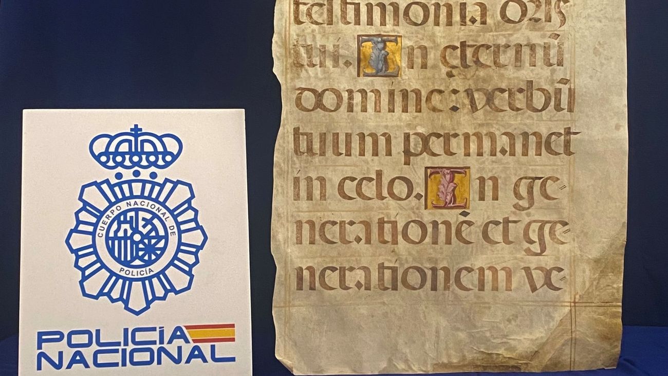 El manuscrito del XVI robado en el Monasterio de El Escorial y recuperado en Murcia