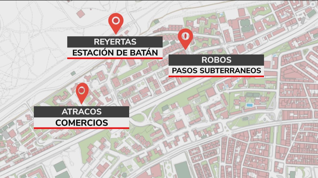 Robos, reyertas y atracos en Batán
