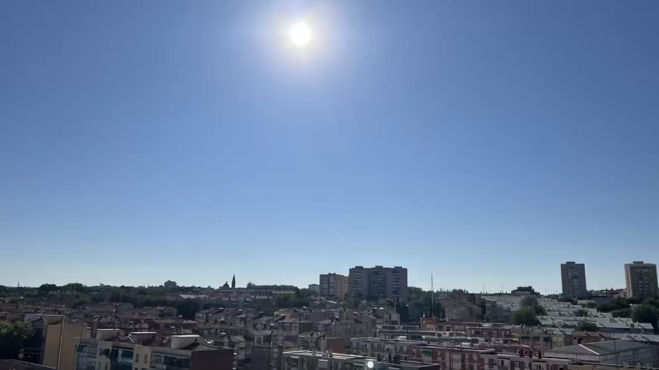 Cielo despejado sobre Madrid