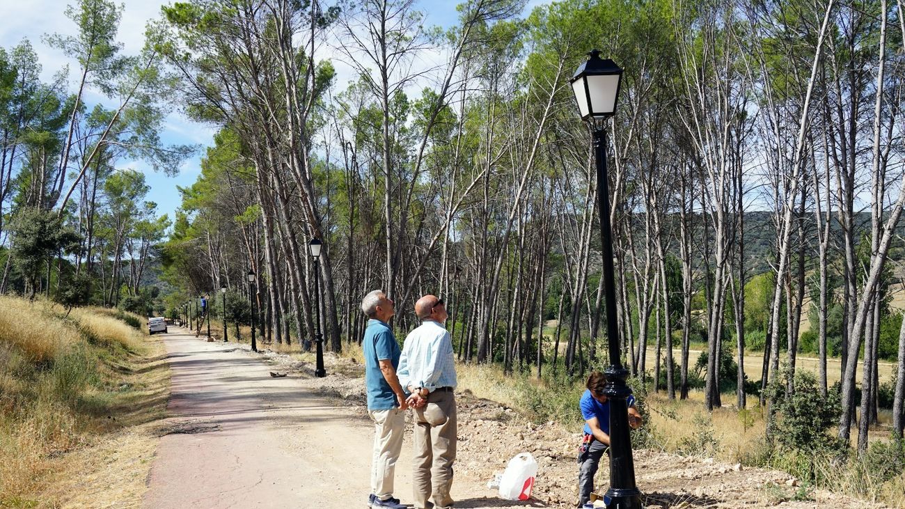 Ambite completa la iluminación de la zona deportiva en la Vía Verde del Tajuña