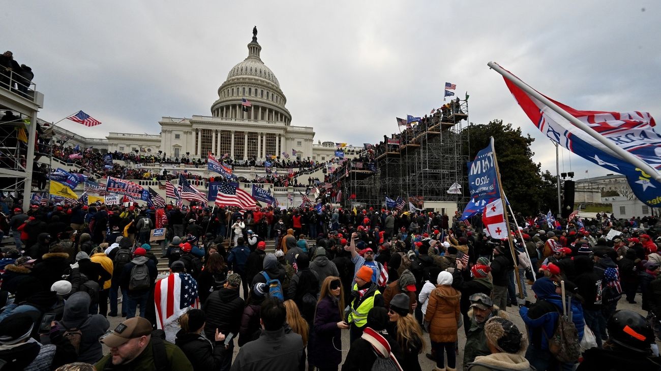Movilización de seguidores de Donald Trump ante el Capitolio