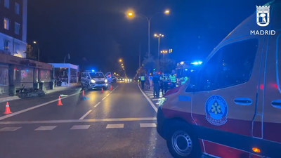 Herida grave una mujer de 76 años tras ser atropellada por una moto en Chamartín