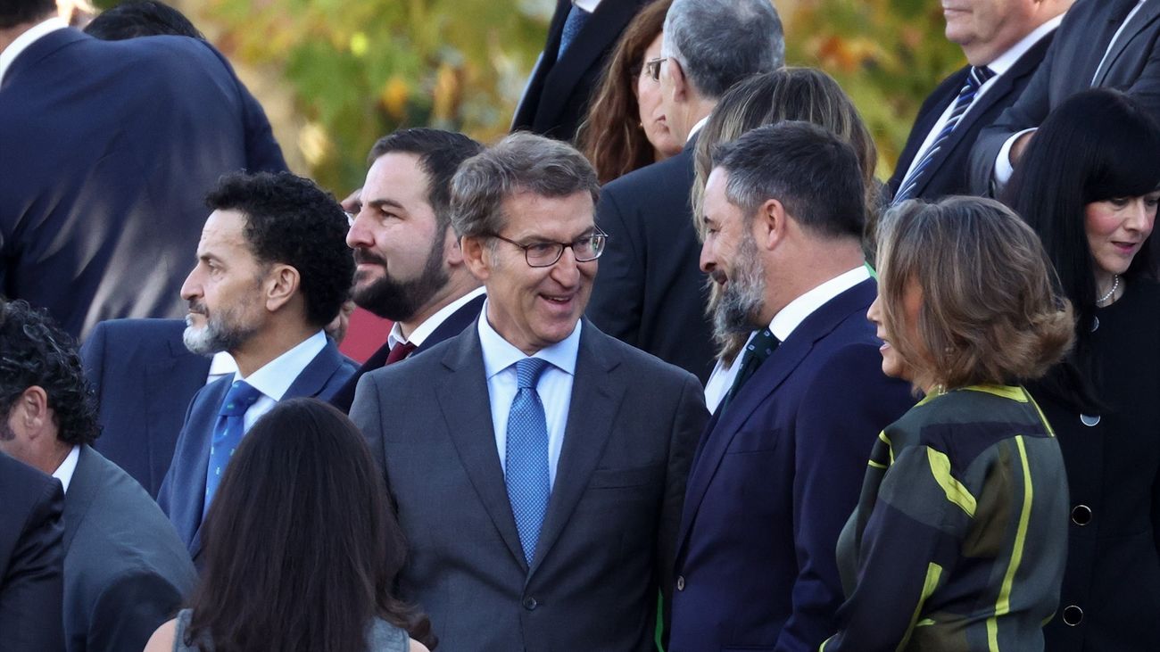 Imagen de archivo de Alberto Núñez Feijóo y Santiago Abascal