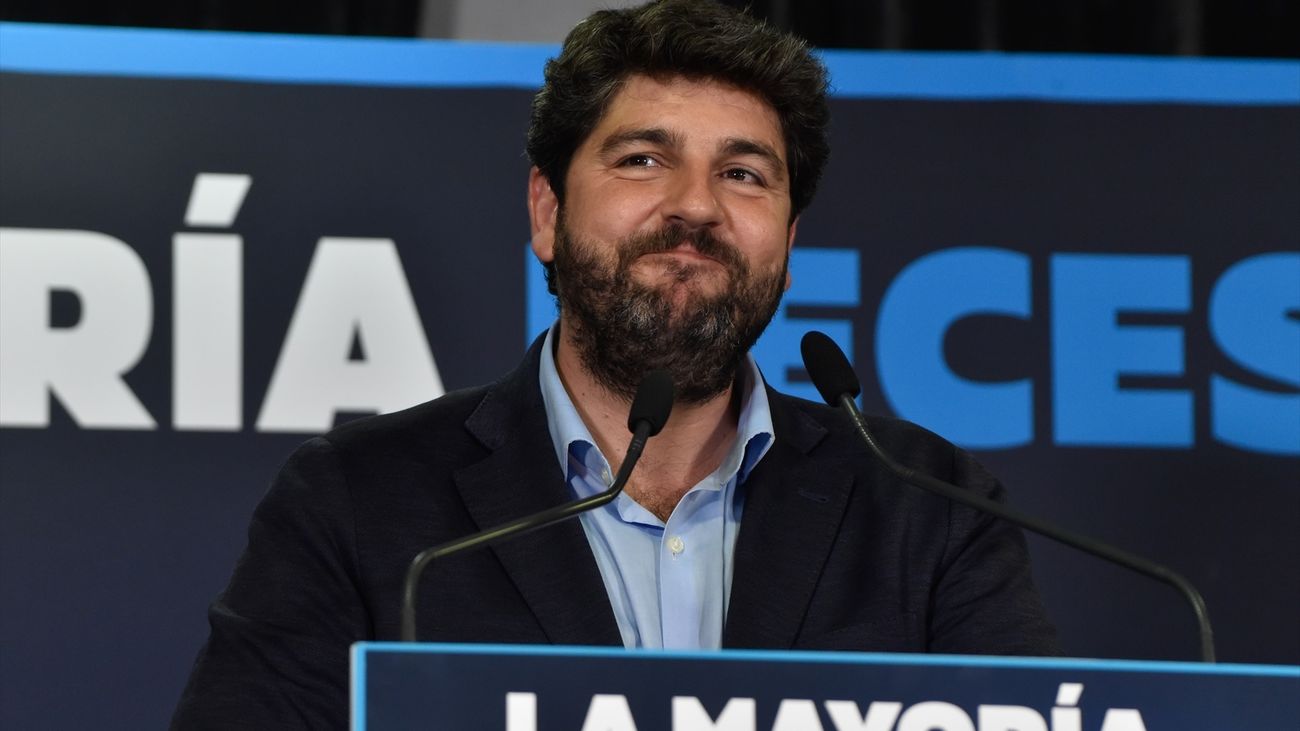 El presidente del PP de la Región de Murcia, Fernando López Miras