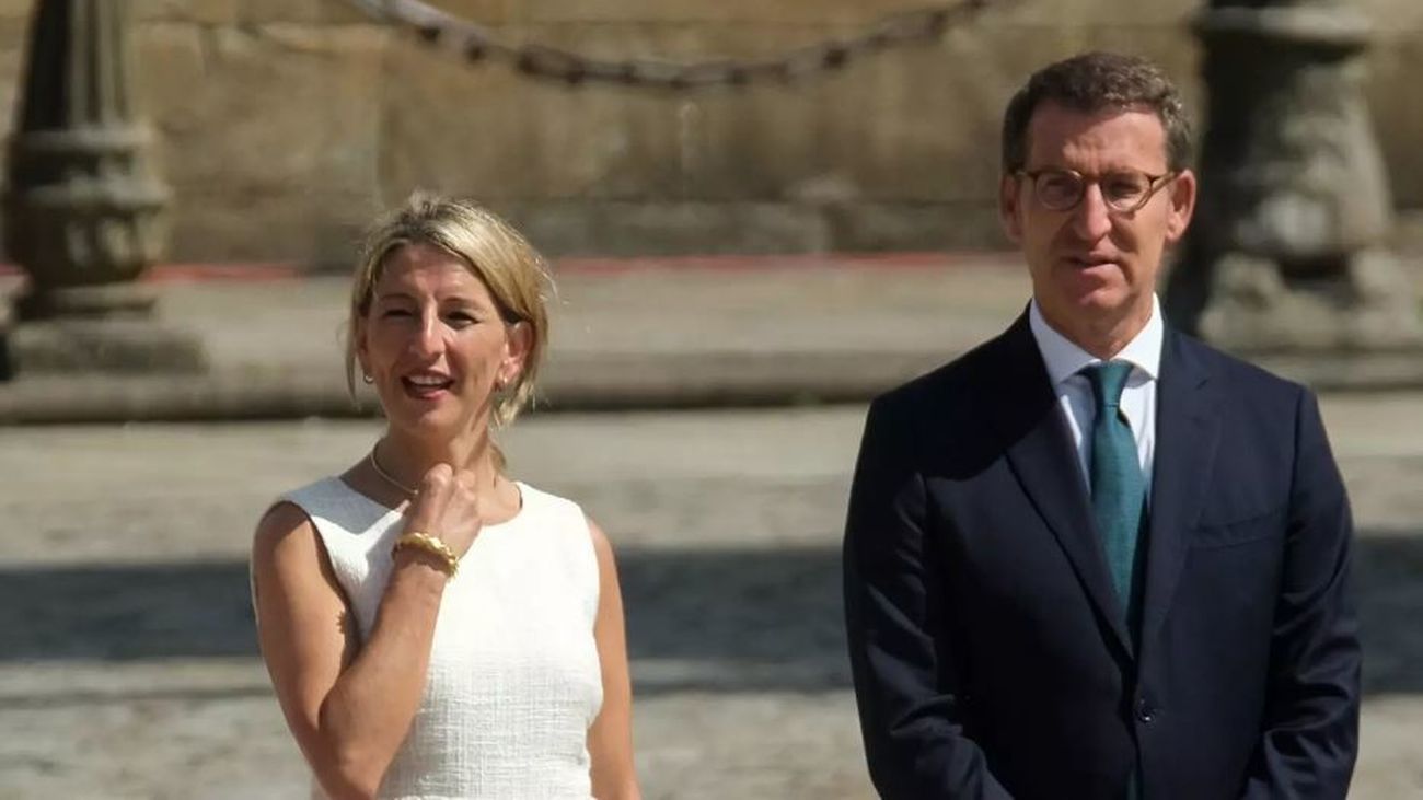 Feijóo pide que Sánchez cese a Yolanda Díaz por reunirse con Puigdemont