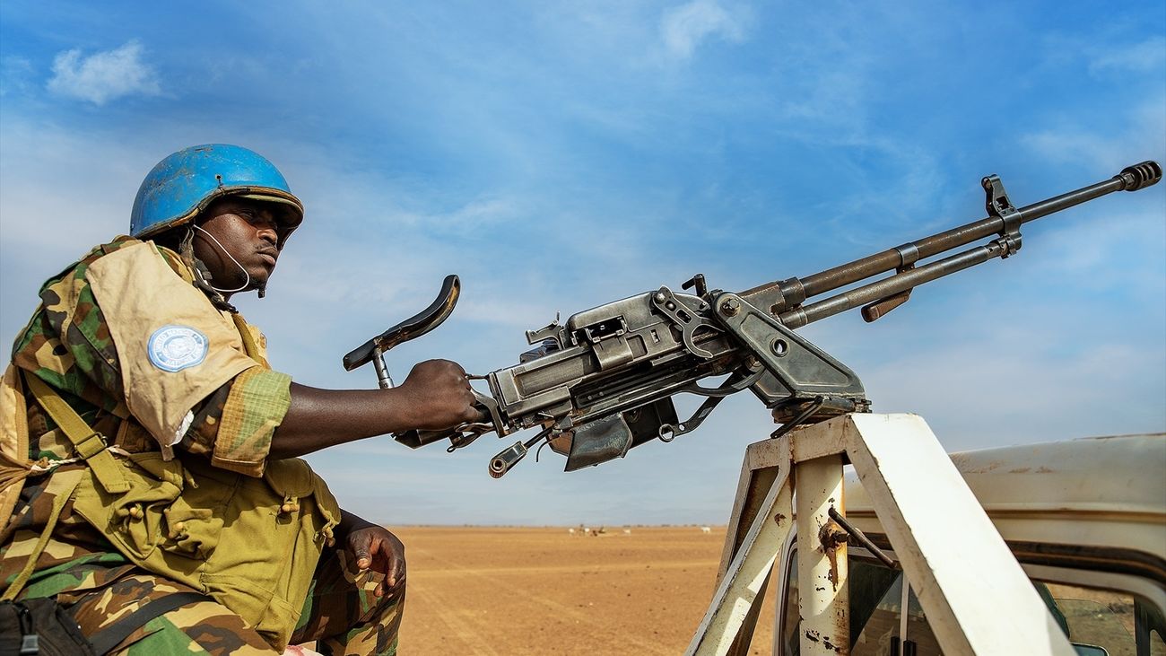 Un 'casco azul' de la ONU en Malí