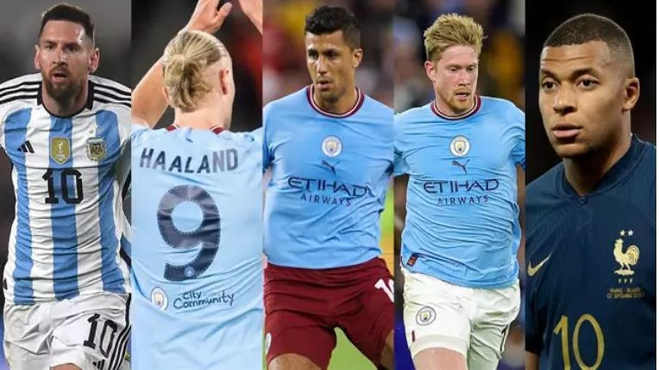 Messi, Mbappé, Haaland, De Bruyne y Rodri