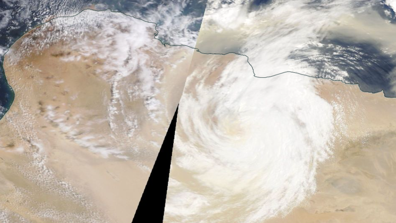 Zona del norte de África afectada por el ciclón Daniel