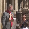 Letizia y Felipe VI, con su pañuelo pamplonica al cuello en la foto más divertida