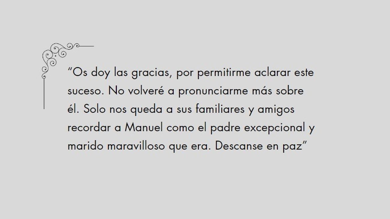 La carta de la mujer del fallecido en Aldea del Fresno: "No fue imprudencia, fue un terrible accidente"