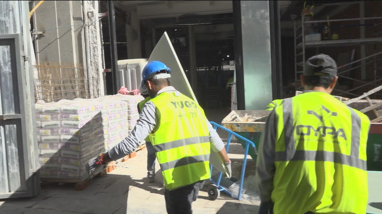 Trabajadores en una obra