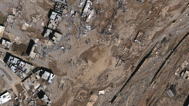 Imagen de la devastación en la ciudad libia de Derna tras el ciclón Daniel / EFE