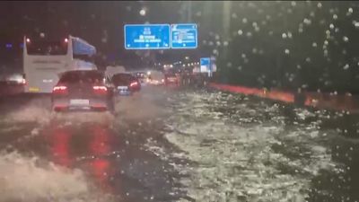 Las tormentas complican el tráfico este viernes en Madrid