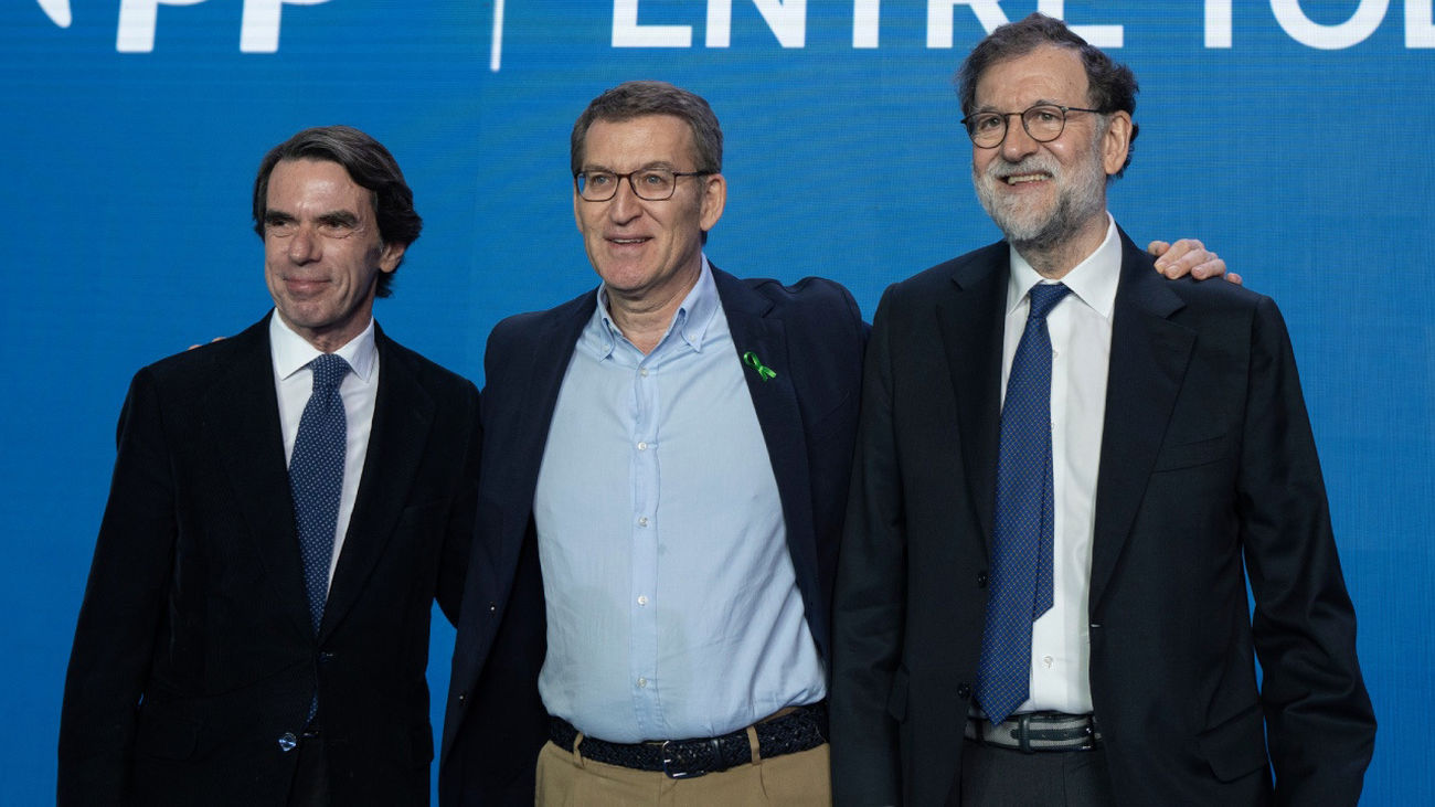 Aznar, Feijóo y Rajoy
