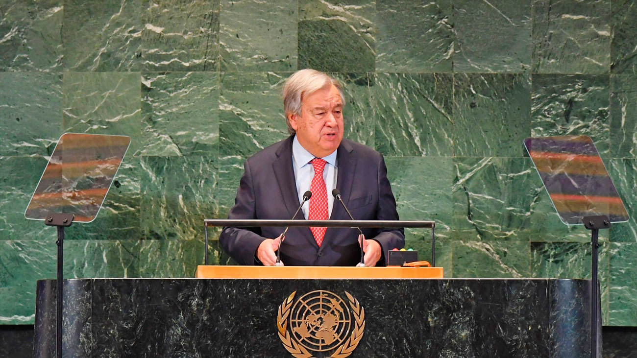 El Secretario general de la ONU, António Guterres