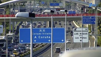 Importantes retenciones en la A-6 en sentido Madrid por un accidente de tráfico