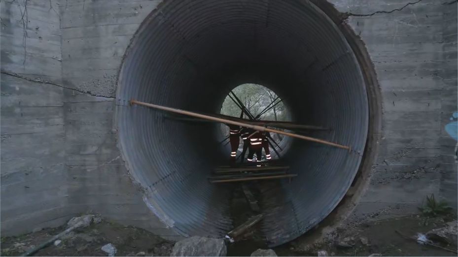 Hundimiento en la M-501 a consecuencia de la DANA