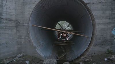 Hundimiento en la M-501 a consecuencia de la DANA