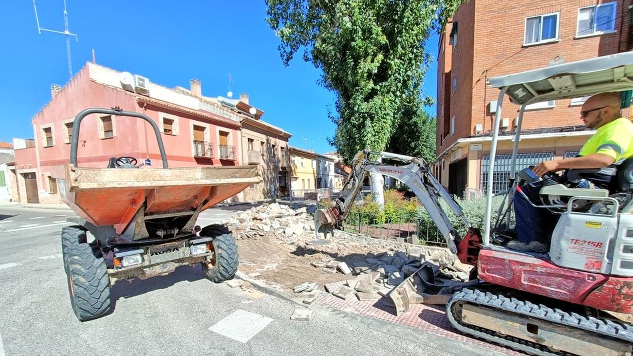 Obras de reurbanizaciónen San Martín de la Vega