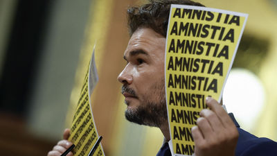 Rufián espera la amnistía y avisa: "Si no hay, será complicado gobernar este país"
