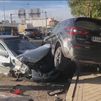 Aparatoso accidente  de tráfico en Villaverde