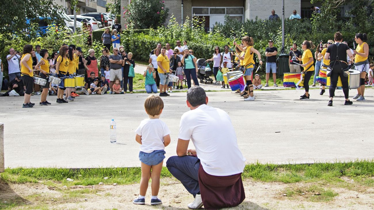 Batucada en las fiestas del Barrio de San Lorenzo de Hortaleza