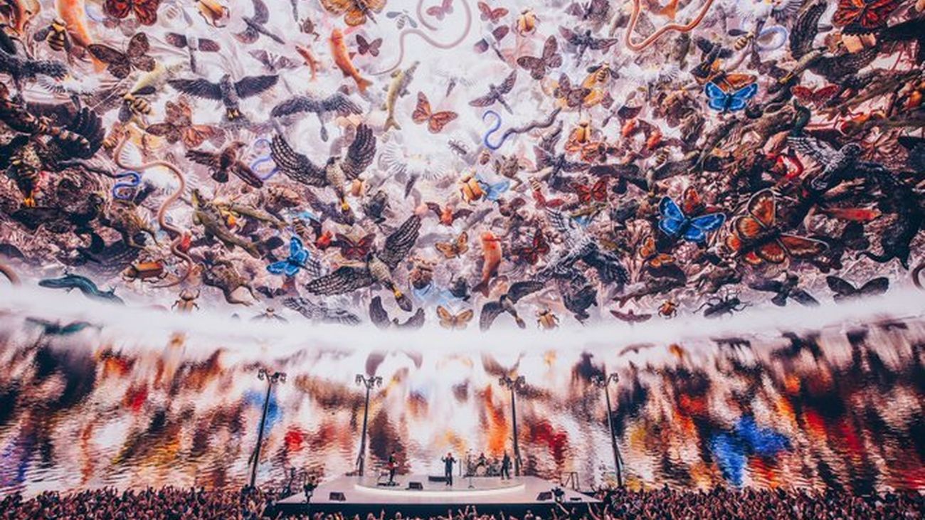 Así es 'The Sphere', la espectacular pantalla esférica que ha estrenado U2 en su concierto en Las Vegas