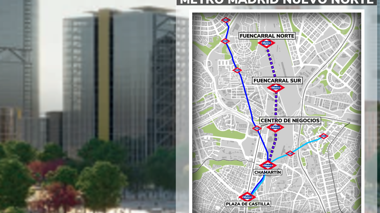 Sin conductor y conectado a la L1, así será el futuro Metro a Madrid Nuevo Norte